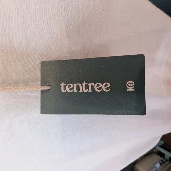 Tentree Regenerative Cotton Crew T-Shirt Undyed White Women's Size XL NWT - Picture 7 of 13